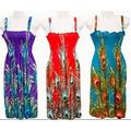 Simple Strap Peacock Printed Summer Dresses